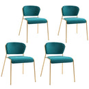 Set 4 Sedie in Metallo e Poliestere  Verde