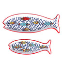 Set 2 Vassoi con Decoro Pesci in Hard Dolomite VdE Tivoli 1996 Los Cabos