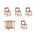Set Tavolo e 4 Sedie Pieghevoli da Giardino Noemi