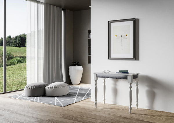Consolle Allungabile 90-300x40x77 cm in Nobilitato Bianco online
