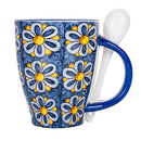 Tazza con Cucchiaino 12xØ8x10 cm in Ceramica VdE Tivoli 1996 Infinito elba