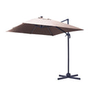 Ombrellone da Giardino Decentrato 3x3m in Alluminio con LED Florida Sabbia