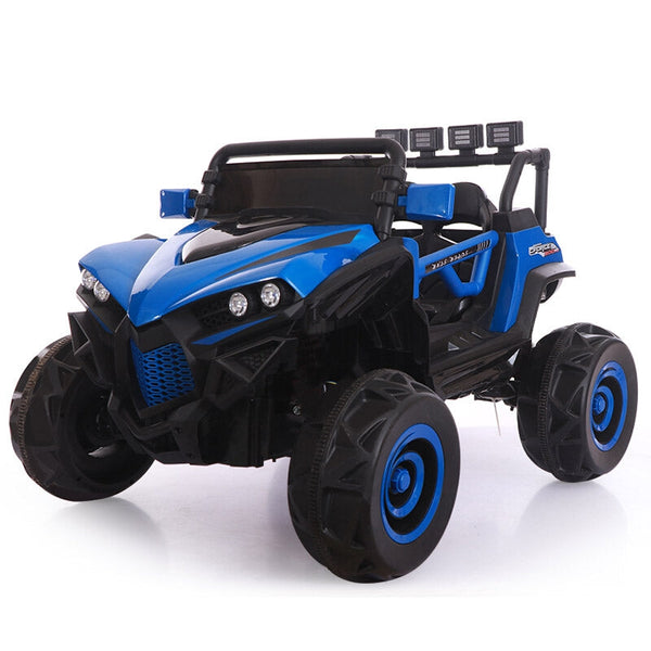 Macchina Elettrica per Bambini 2 Posti 12V Kidfun Fuoristrada 4x4 Blu sconto