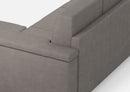 Divano 3 Posti con Pouf 208x155x85 cm Marrak in Tessuto Grigio