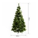Albero di Natale Artificiale 180 cm 383 Rami e Supporto in Ferro 
