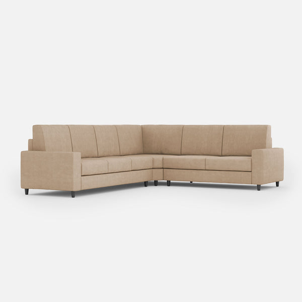 online Divano Angolare 6 Posti 286x246x85 cm Sakar in Tessuto Beige