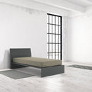 Lenzuolo Sotto con Angoli ed Elastico Tinta Unita Tortora