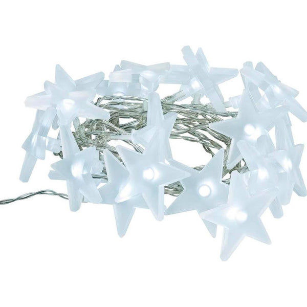 acquista Luci di Natale 20 Led a Forma di Stelle  4,8m Alimentazione a Batteria