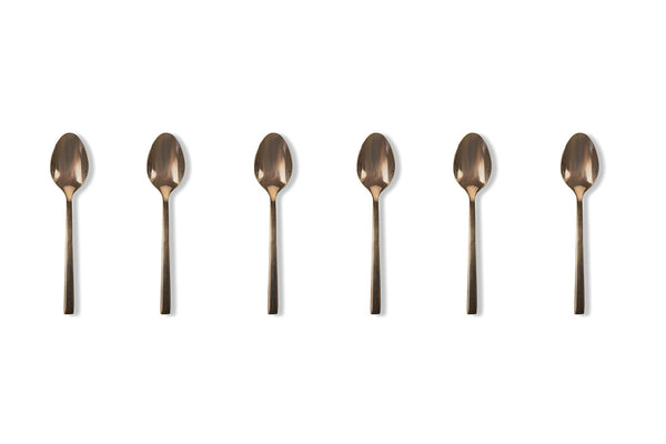 Set 6 Cucchiaini in Acciaio Rame Lucido Villa d'Este Home Tivoli Lexington sconto