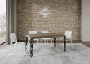 Tavolo Allungabile 160-264x90x77 cm Karamay Tortora Telaio Antracite 