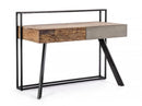 Scrivania 2 Cassetti 120x60x92 cm in Acciaio e Legno