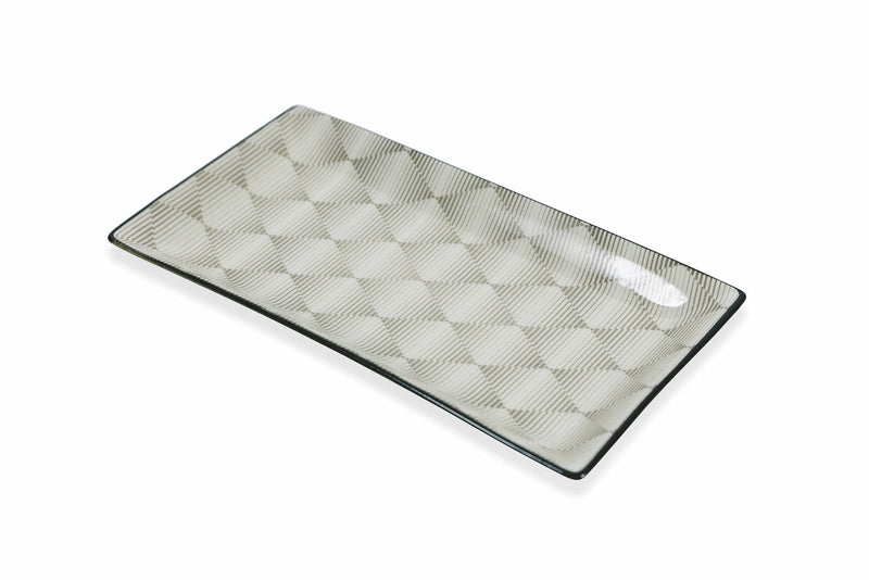 Set 6 Vassoi Rettangolari in Gres VdE Tivoli 1996 Grey Confusion