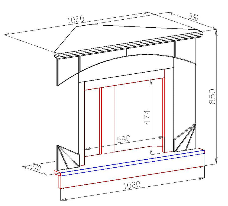 Camino Elettrico da Pavimento ad Angolo 85x106x53 cm Effetto Fiamma 1500W Madeira & lorance Bianco