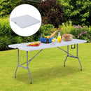 Tavolo da Campeggio Picnic Pieghevole Portatile Richiudibile in Valigia in PE 180x74x74 cm 