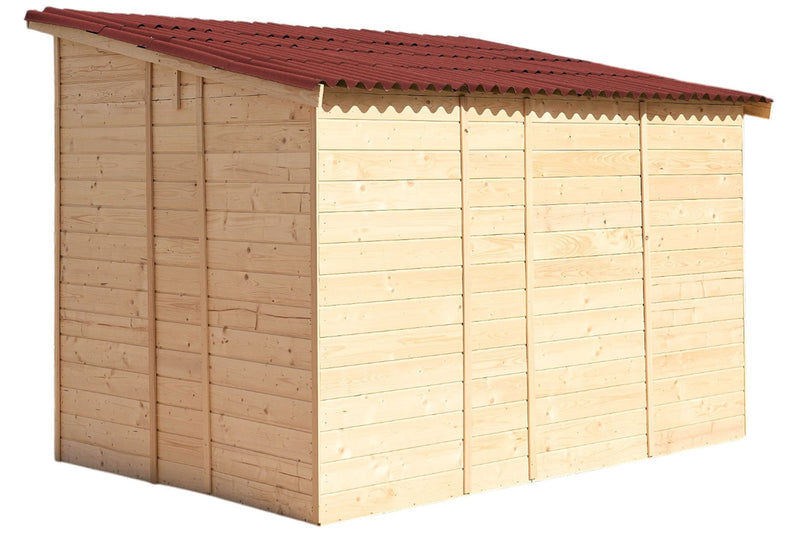Casetta Box da Giardino 2,8x2 m con Pavimento in Legno Picea Massello 16mm Eden