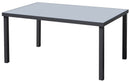 Tavolo Rettangolare da Giardino 150x90cm in Alluminio Vorghini Empoli Antracite