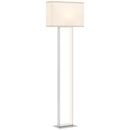 Lampada da Terra Alta 150 cm con 3 Modalità di Luce Interruttore a Pedale Paralume Effetto Lino Bianco   