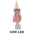 Angelo led tessuto rosa cm 15x12xh65