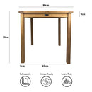 Tavolo per Giardino da Esterno Quadrato Bistrot 80x80 cm in Teak