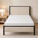 Materasso Pieghevole in Memory Foam 120x195x10 cm con Rivestimento Lavabile Grigio      