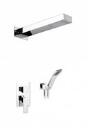 Braccio Doccia Bagno Soffione Incassato Deviatore e Doccetta in Acciaio Ama Luxury Demetra