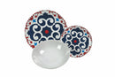 Servizio Piatti 18 Pezzi in Porcellana e Gres Multicolor Villa d'Este Home Tivoli Santiago