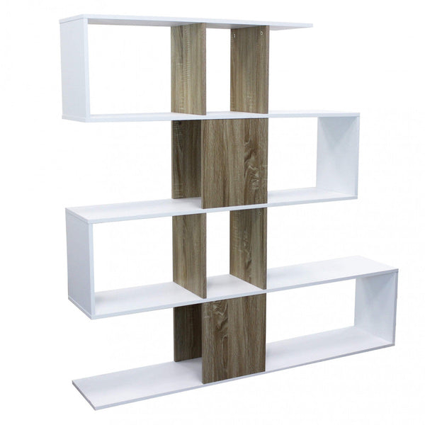 Libreria Adrianne 145x29x145 h cm in Truciolare bilaminato Bianco sconto