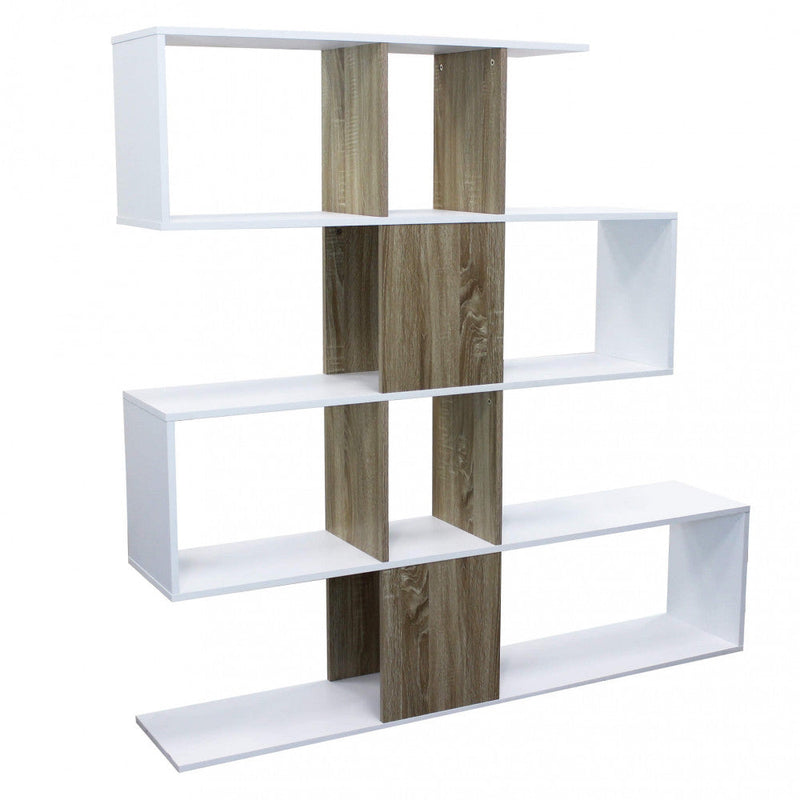 Libreria Adrianne 145x29x145 h cm in Truciolare bilaminato Bianco