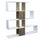 Libreria Adrianne 145x29x145 h cm in Truciolare bilaminato Bianco