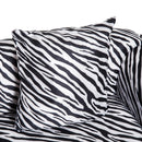 Cuccia Divano per Cani e Gatti con Cuscino Stampa Zebra 66x44x30 cm 