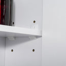 Armadietto Specchiera da Bagno con 3 Armadietti 90x15x65 cm 3 Ripiani e Luce LED Bianco