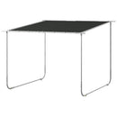 Pergola Gazebo  con Rotelle Copertura Anti-UV 3x3m Telaio in Acciaio Grigio
