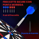 Bersaglio Elettronico 6 Freccette con Punta Morbida Display LCD per 8 Giocatori 18 Giochi e 159 Varianti      