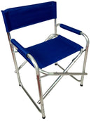 Sedia Regista da Giardino 49x55x80 cm in Alluminio e Poliestere Royal Blue