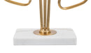Lampada da Tavolo Glam Roudy Ø39x65 cm in Ferro Plastica e Poliestere Nero e Oro
