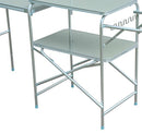 Tavolino da Campeggio Picnic Pieghevole in Alluminio 154.5x40.5x82 cm 