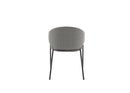 Set 2 Sedie Medea 53x60x78 cm in Tessuto Easy-Clean Bouclé Grigio      