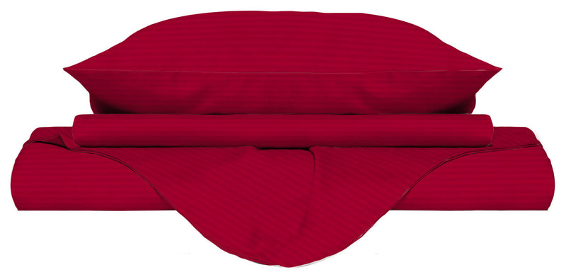 Copripiumino Matrimoniale con Sacco e Federe in Raso di Poliestere Bordeaux