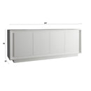 Mobile Buffet 4 Ante 207x50x80 cm in Legno TFT Frame Bianco Opaco
