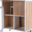 Tavolo Pieghevole Salvaspazio con 4 Scompartimenti Rovere e Bianco 169x62x75 cm 