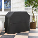 Copertura per Barbecue Rettangolare 147x61x122 cm Impermeabile e Antivento in Tessuto Oxford 600D UPF30+ Nero