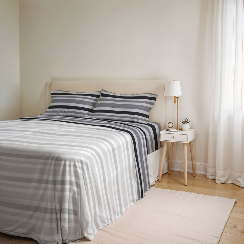 Set Lenzuola con Stampa Sopra Sotto e Federe Linea Ida Demetra Varie Misure