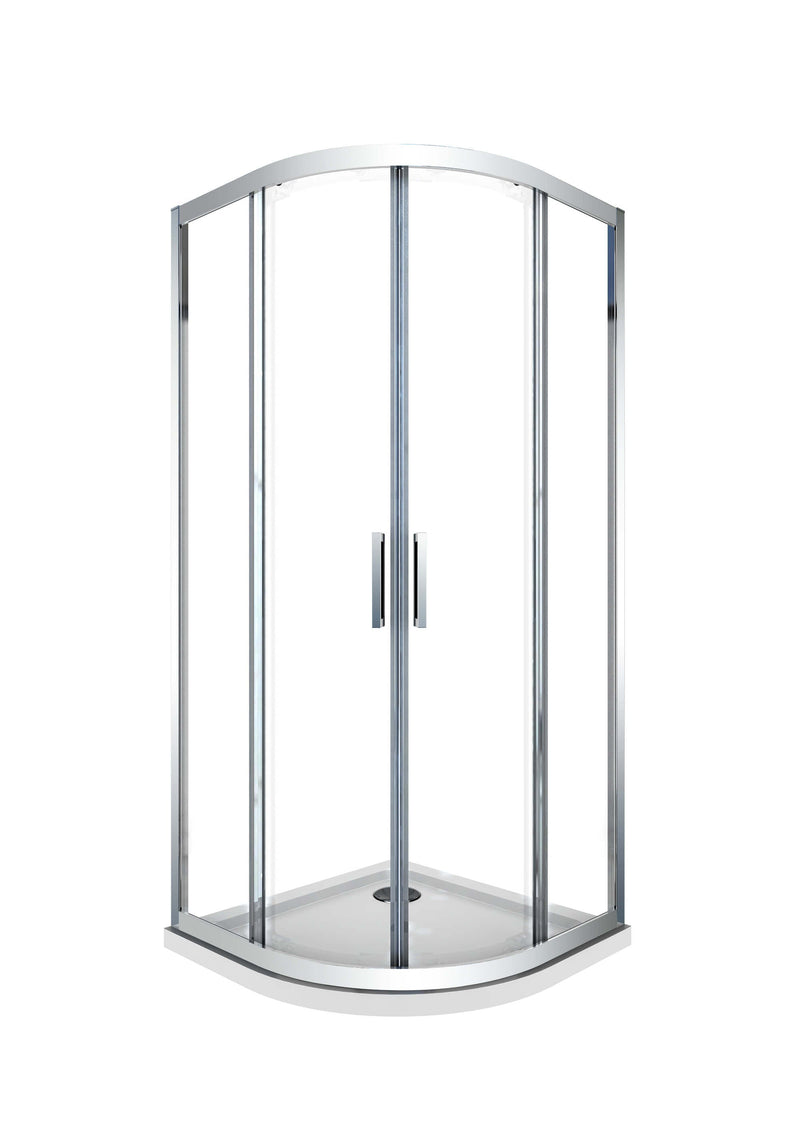 Box Doccia Semicircolare 2 Ante Scorrevoli in Cristallo 6mm Trasparente H190 Sailor Varie Misure