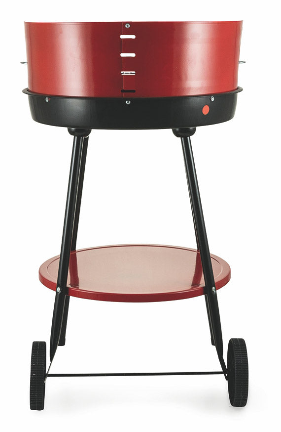 Barbecue a Carbone Carbonella Tondo Ø50 cm con Ruote Soriani Sun-day Rosso