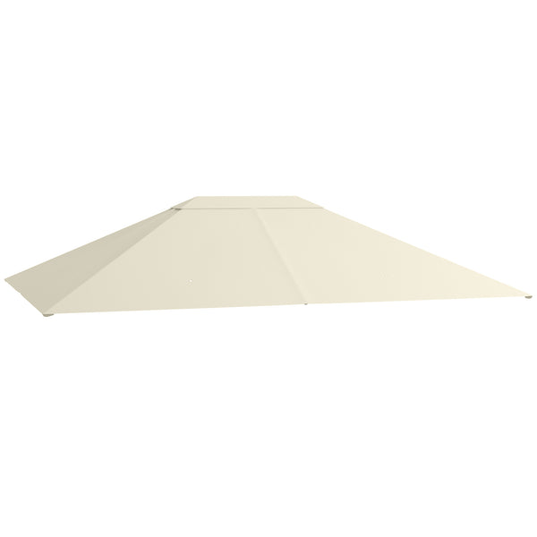 Tetto di Ricambio 4x3 m per Gazebo Anti UV con Presa d'Aria in Poliestere Bianco Crema online