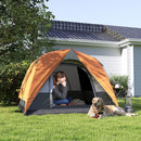 Tenda da Campeggio per 3 Persone Impermeabile 200x200x135H cm Impermeabile con Tasca e Gancio per Lanterna Arancione   