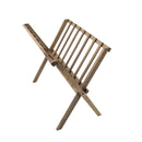 Portariviste da terra 22x38x33 cm in legno scuro richiudibile