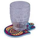 Set 4 Sottobicchieri 10x10 cm  in Ceramica VdE Tivoli 1996 Fatima