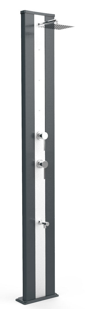 acquista Doccia Solare da Giardino 40L Miscelatore Nebulizzatore e Lavapiedi Arkema Dada S Grigio Antracite Inox