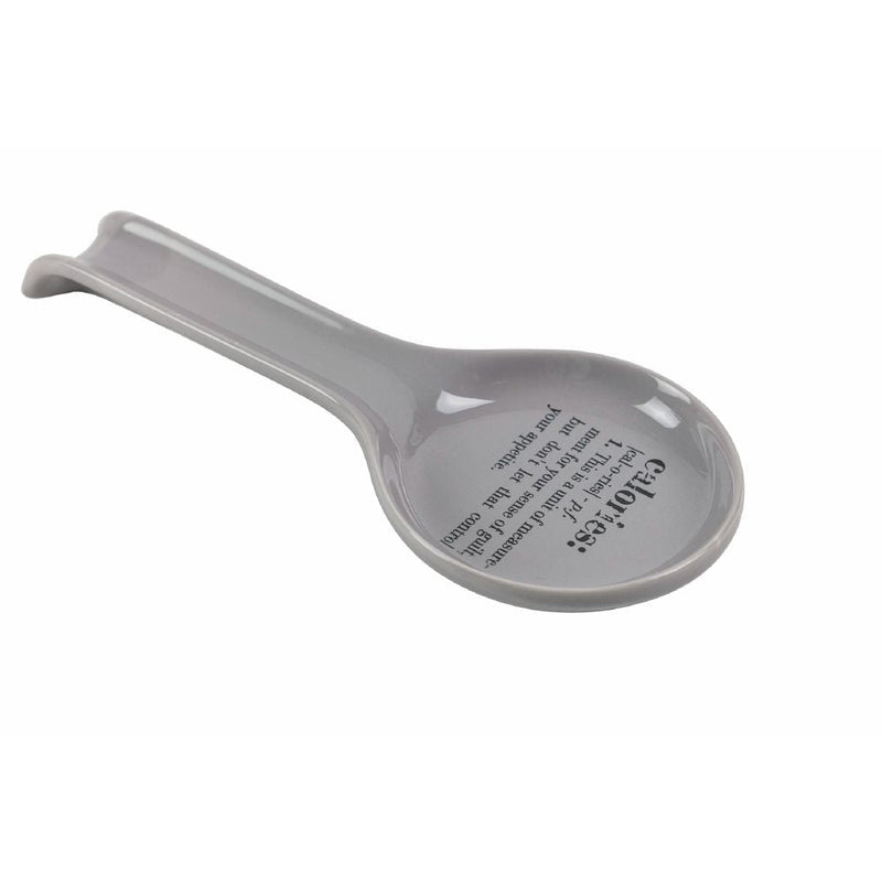 Poggiamestolo "Calories" 27,8x12,4x3,5 cm in Ceramica VdE Tivoli 1996 Grigio